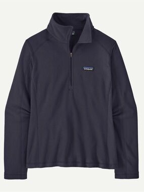 Patagonia Women’s Micro D 1/4 Zip Fleece in Sunken Blue / Dark Blue- Size Medium